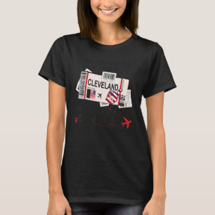 Flight Ticket Cleveland Girl from Cleveland Board T-Shirt