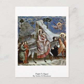 Flight To Egypt By Giotto Di Bondone Postcard