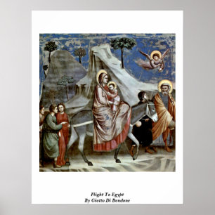 Flight To Egypt By Giotto Di Bondone Poster
