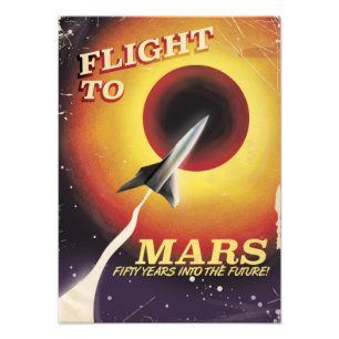 Flight To Mars! vintage sci-fi poster