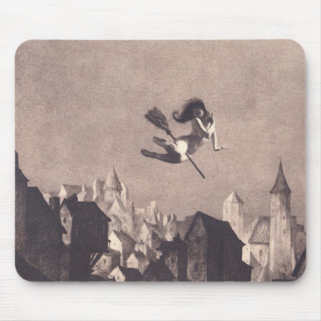 Flight To The Sabbath William Mortensen Mouse Mat (Front)