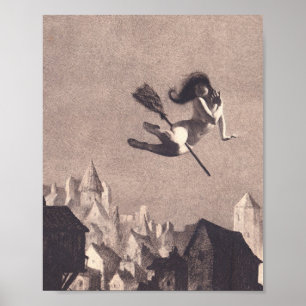 Flight To The Sabbath William Mortensen Poster