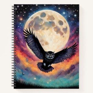 Flight Under a Full Moon Notebook