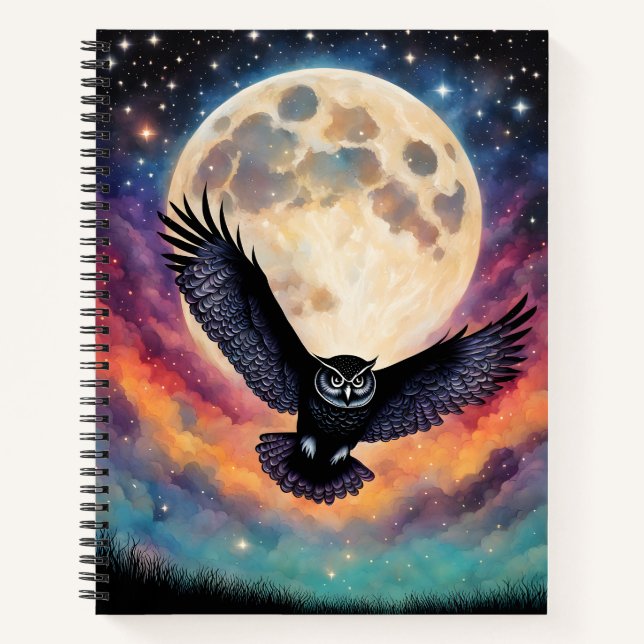 Flight Under a Full Moon Notebook (Front)