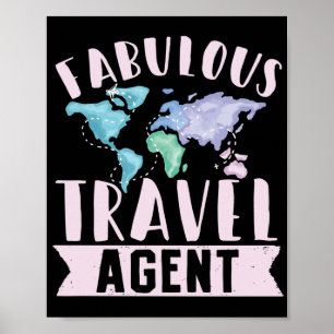 Flight Vacation Trip Fabolous Travel Agent Poster