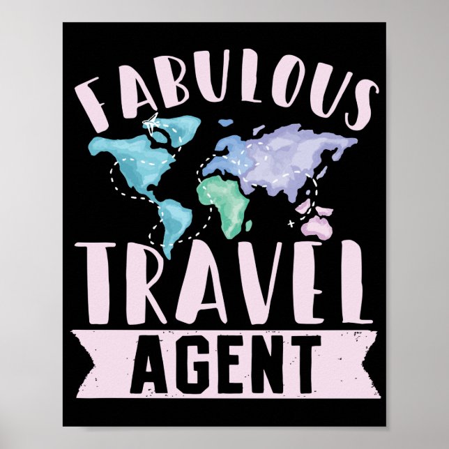 Flight Vacation Trip Fabolous Travel Agent Poster (Front)