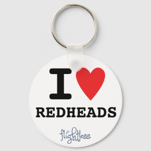Flightless I Heart Redheads Keychain