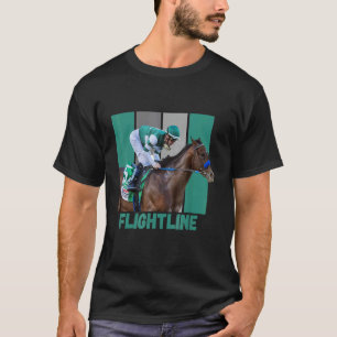 Flightline Horse Racing Thoroughbred Del Mar Santa T-Shirt