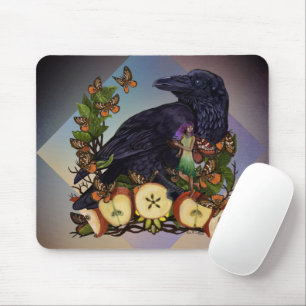 Flights of Fantasy Raven Faery Art Mouse Mat