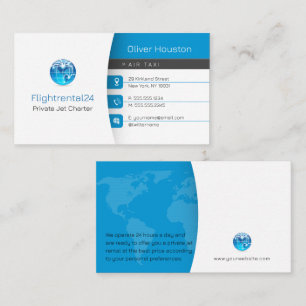 Fligt Rental   Flight Taxi Business Card