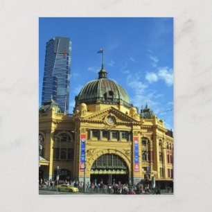 flinders station eureka postcard