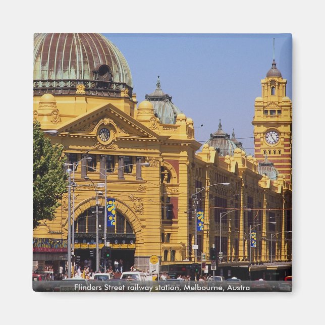 Flinders Street railway station, Melbourne, Austra Magnet (Front)