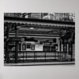 Flinders Street Station Platform Melbourne Poster