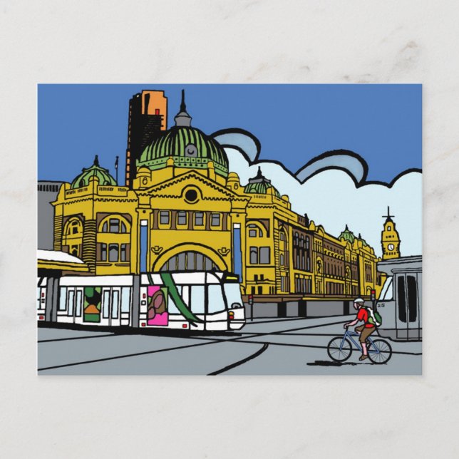 Flinders Street Station Postcard (Front)