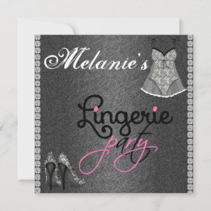 Fling With Bling Lingerie Party Invitation