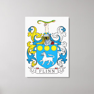 Flinn Family Crest Canvas Print