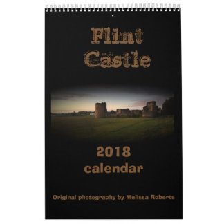 Flint castle north Wales calendar 2018