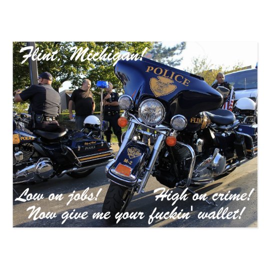 Flint Crime Postcard