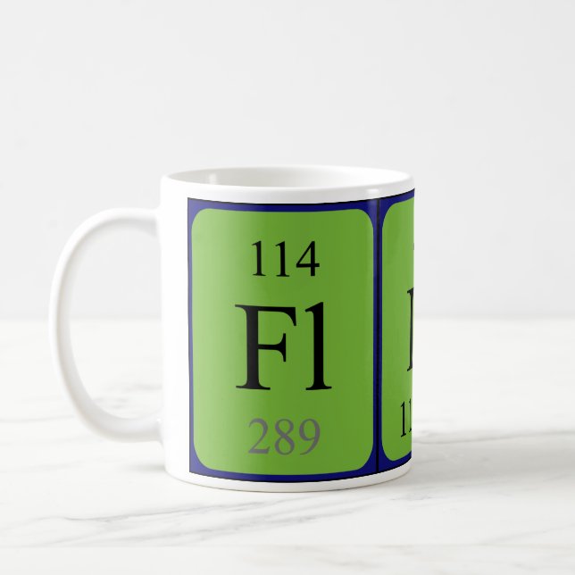 Flint periodic table name mug (Left)