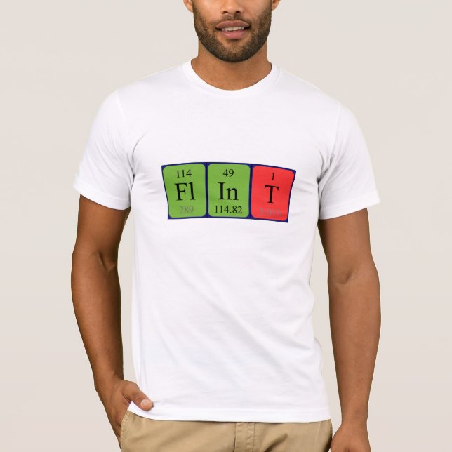 Flint periodic table name shirt (Front)