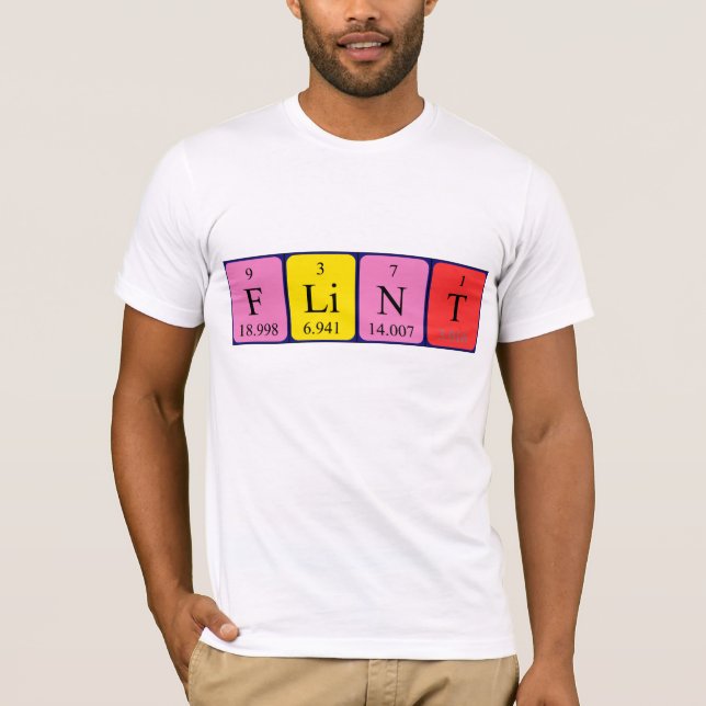 Flint periodic table name shirt (Front)