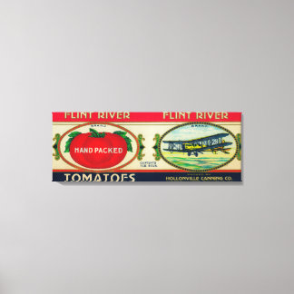 Flint River Tomato LabelWilliamson, GA Canvas Print