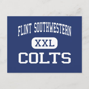 Flint Southwestern - Colts - High - Flint Michigan Postcard