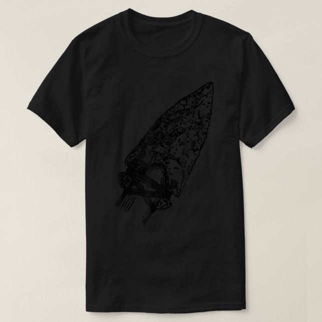 Flintknapping Arrowhead Hunter T-Shirt (Design Front)