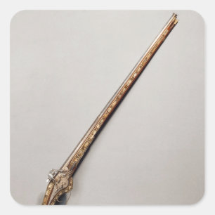 Flintlock rifle square sticker