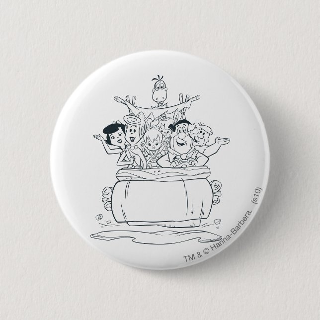 Flintstones Families1 6 Cm Round Badge (Front)