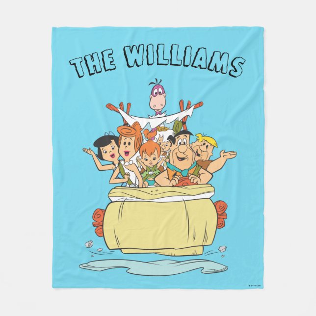 Flintstones Family Roadtrip Fleece Blanket (Front)
