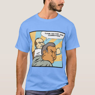 Flip Conroy Politely Socks a Bag Guy Funny Cartoon T-Shirt