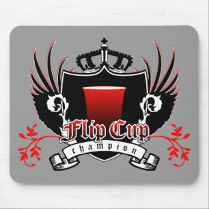 flip cup champion royal crest mouse mat