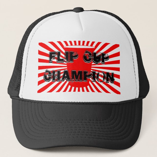 flip cup champion trucker hat (Front)