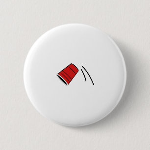 Flip Cup Drinking Games Humour Funny 6 Cm Round Badge
