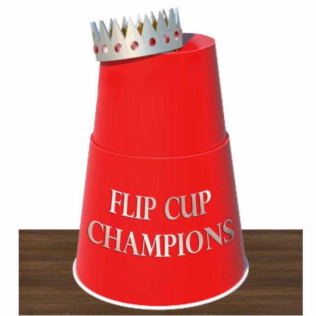 Flip Cup Trophy Standing Photo Sculpture (Front)