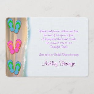 Flip Flop Beach Bridal Shower Invitation