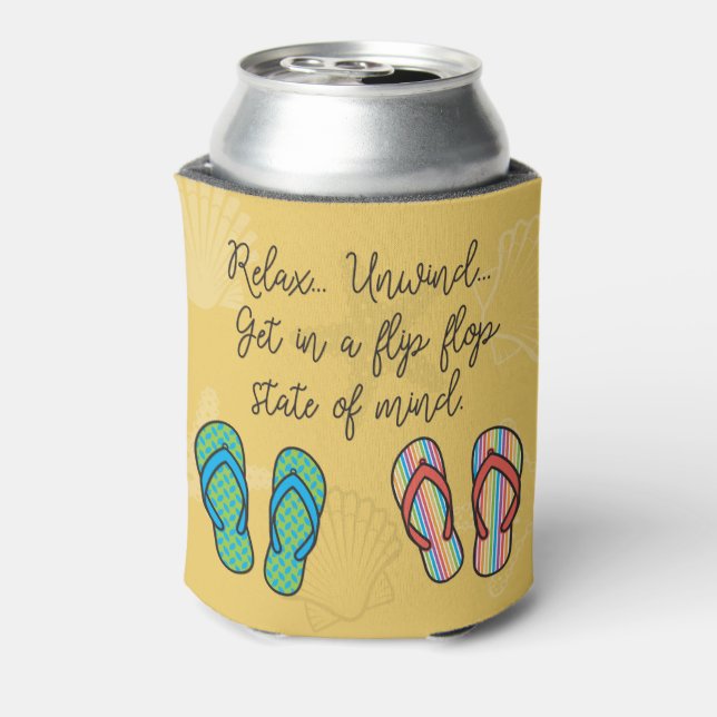 Flip Flop Bright Can Cooler (Can Back)