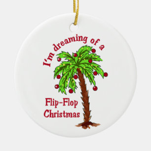Flip Flop Christmas Ceramic Tree Decoration