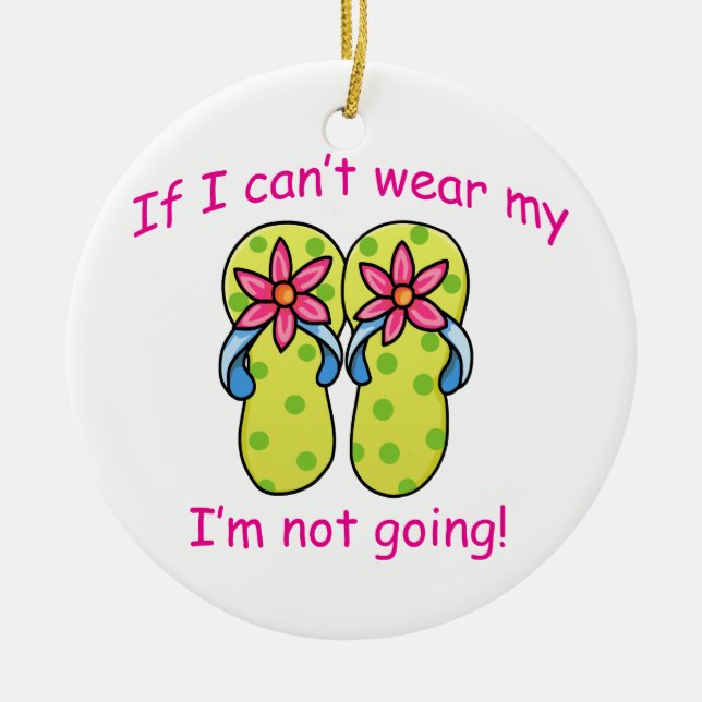 Flip Flop Crisis Ceramic Tree Decoration (Front)