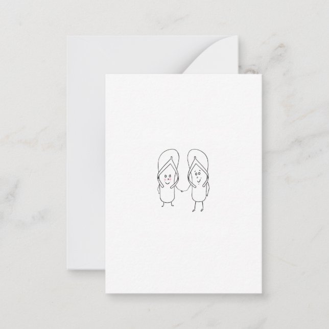 Flip Flop, cute, sandal themed Card (Front)