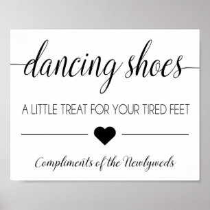 Flip Flop Favour Sign   Wedding Dancing Print
