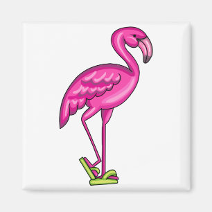 Flip Flop Flamingo Magnet