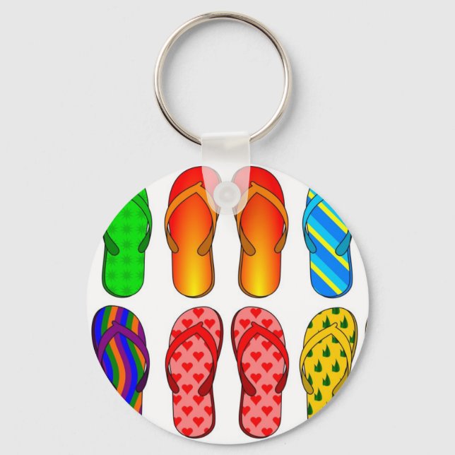 Flip-Flop Fun Key Ring (Front)