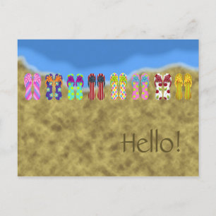 Flip Flop Ocean Postcard