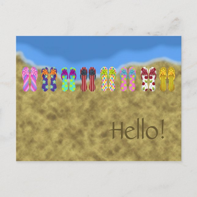 Flip Flop Ocean Postcard (Front)
