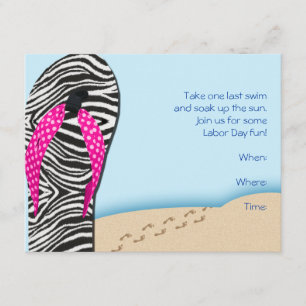 Flip Flop on the Beach Party Invitation