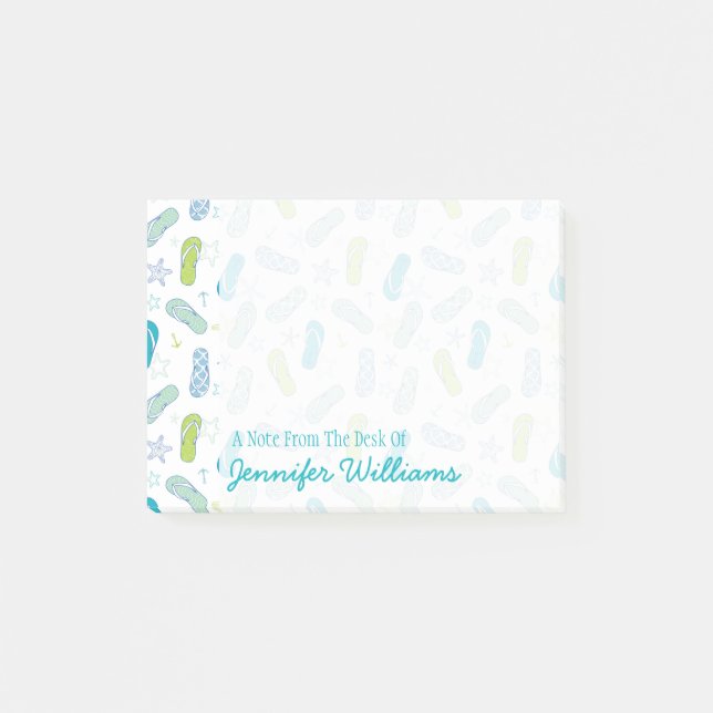 Flip Flop Pattern | Add Your Name Post-it Notes (Front)