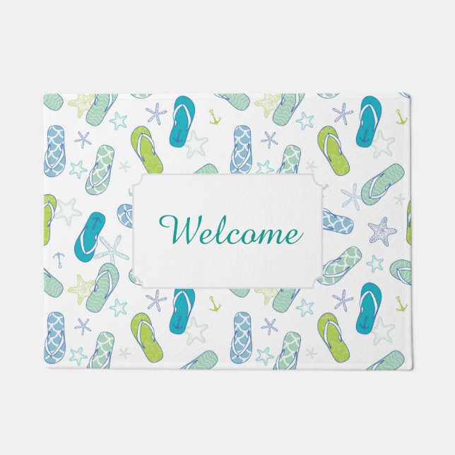 Flip Flop Pattern | Add Your Text Doormat (Front)