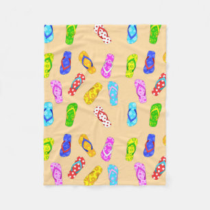 Flip Flop Pattern Fleece Blanket
